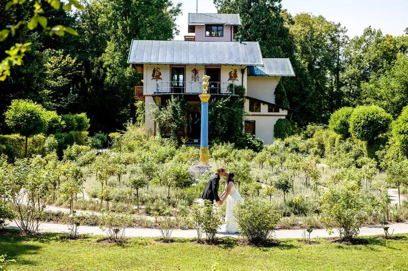 Hochzeitsfotografie auf der Roseninsel vor dem Standesamt am Starnberger See